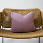 Blush Pink Seed Stitch Hand Knit Cushion, thumbnail 1 of 4