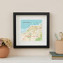 Personalised Whitstable Map Print Wall Art, thumbnail 2 of 5