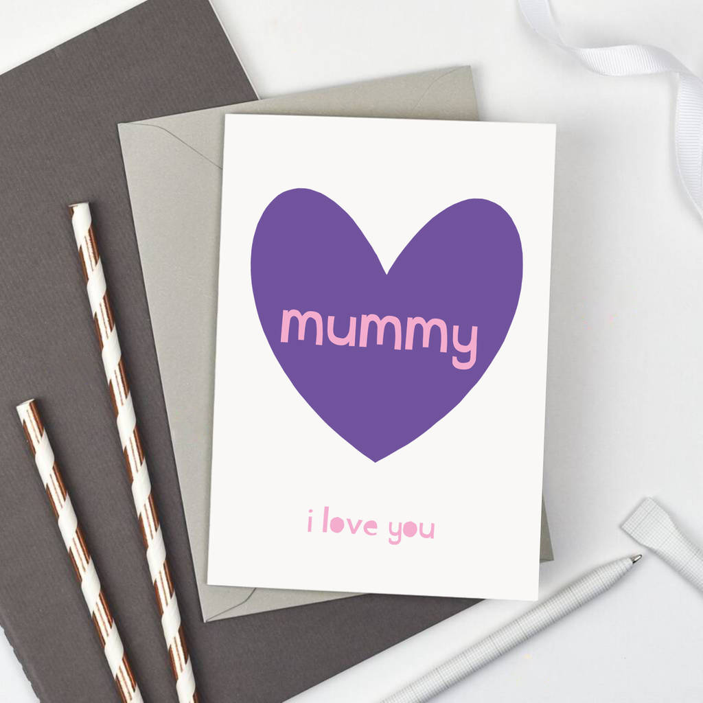 Mummy I Love You Card By Studio Ltd Notonthehighstreet Com