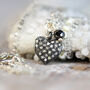 Black Diamond Tiny Heart Necklace, thumbnail 2 of 8