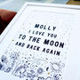 I Love You To The Moon And Back Again Print, thumbnail 2 of 4