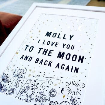 I Love You To The Moon And Back Again Print, 2 of 4