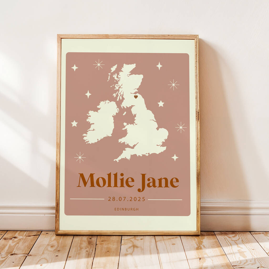 Baby/Childrens Personalised Nursery Art, 1 of 3