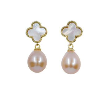 Lustrous Rosy Saltwater Pearl Earrings, 3 of 3