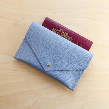 Personalised Envelope Leather Passport Case, 6 of 12