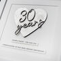 Personalised Pearl Wedding Anniversary Framed Print – 30 Years, thumbnail 2 of 4