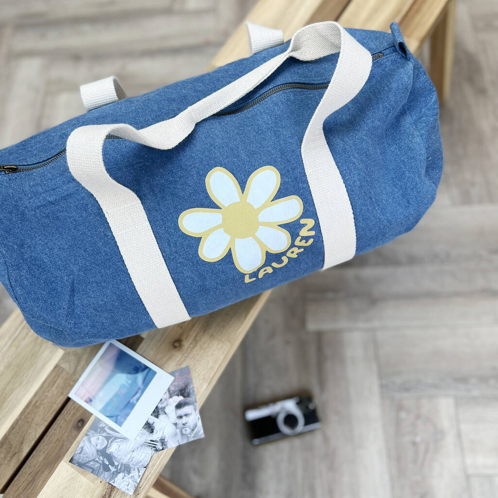 Floral Personalised Duffle Bag, 1 of 3