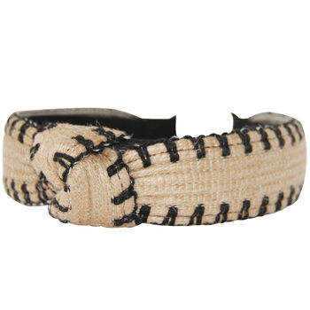 Raffia Knot Hairband With Contrasting Topstitching, 8 of 12