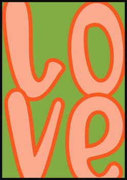 'Love' Typography Print Statement Wall Art, Unframed, 6 of 8