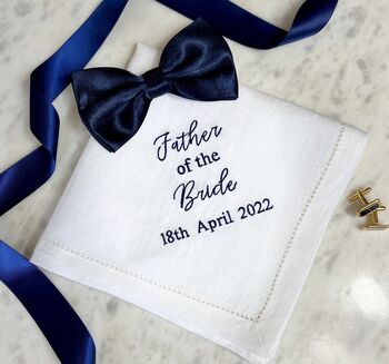 Personalised Father Of The Bride Handkerchief, 6 of 8