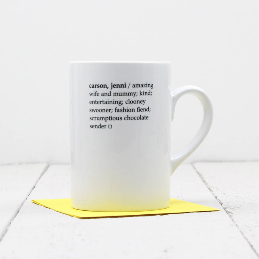 stationery of definition > PERSONALISED homepage XOXO > MUG DICTIONARY STATIONERY DEFINITION