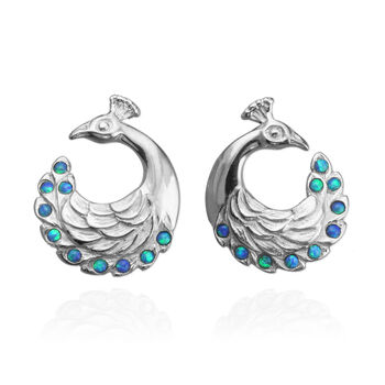 Peacock Earrings With Or Without Opals, 5 of 9