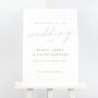 Grey And White Rachel Wedding Welcome Sign, thumbnail 1 of 2