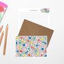 Set Of Five '80s Retro Pattern' Cards, thumbnail 1 of 1