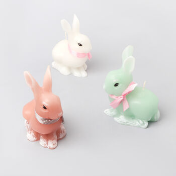 G Decor Cute Bunny Rabbit Bowtie 3D Candles, 2 of 6