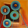 'Zeros And Ones' Abstract Painting On Canvas, thumbnail 1 of 5