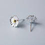 Sterling Silver Simple Daisy Stud Earrings, thumbnail 3 of 5