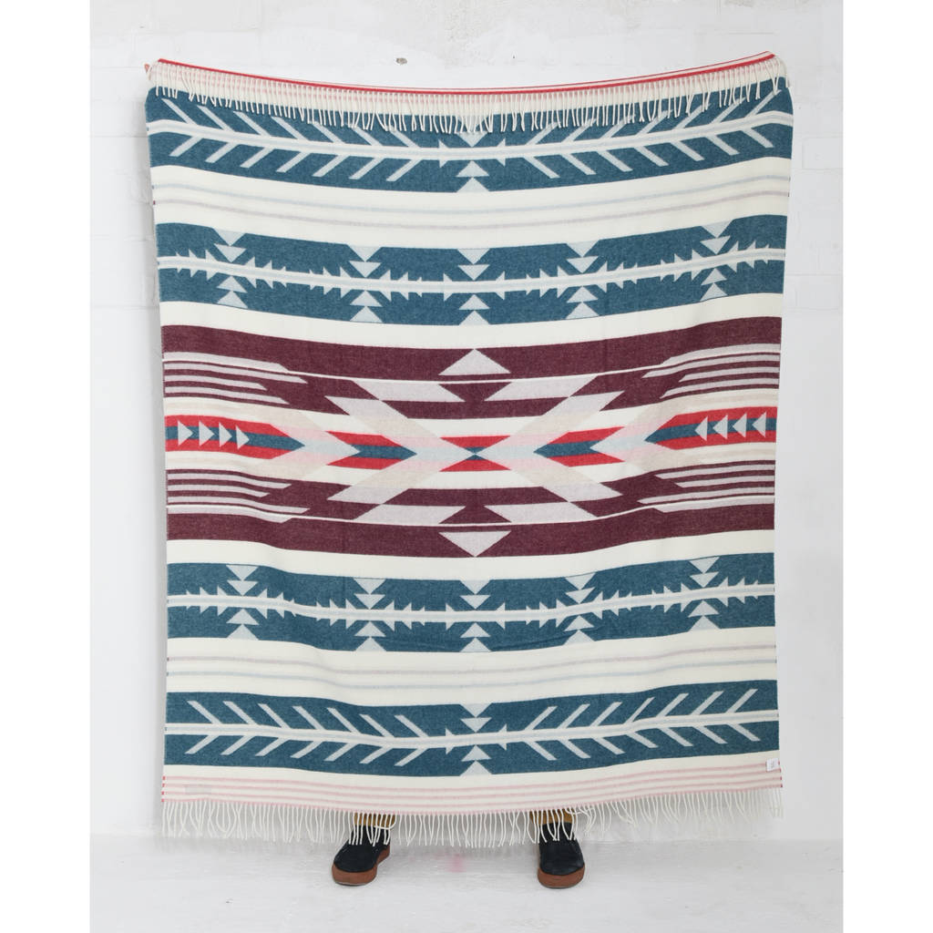 Nava Say Nava Hand Finished Woven Wool Blanket Cream By Flown The Coop ...