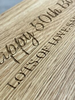 Personalised Oak Keepsake And Champagne Box, 3 of 6
