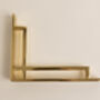 Polished Brass Art Deco Solid Brass Brackets, thumbnail 7 of 8