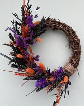 Dried Flower Halloween Wreath, 2 of 7