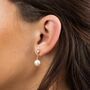 Pearl Drop Stud Earrings, thumbnail 3 of 7