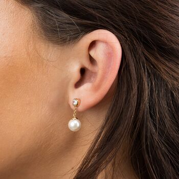 Pearl Drop Stud Earrings, 3 of 7