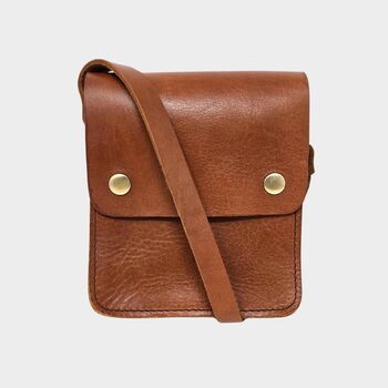 Small Leather Crossbody Bag With Pop Bag Closure, 2 of 12