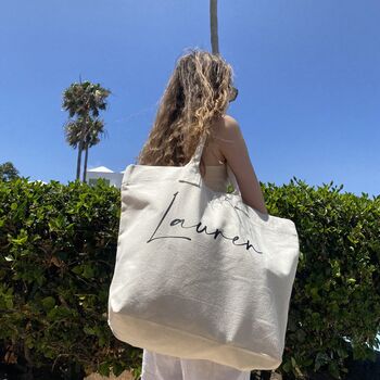 Personalised Large Canvas Tote Bag, 3 of 5