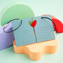 Personalised Classic Couples Heart Luggage Tag Set, thumbnail 1 of 4