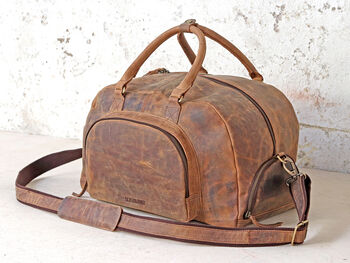 Leather Gym And Travel Holdall, 2 of 11