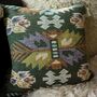 Turkish Kilim Green Leaf Cushion, thumbnail 4 of 11