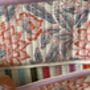 Quilted Block Print Toiletry Roll Up Pouch: Travel Kit, thumbnail 8 of 12
