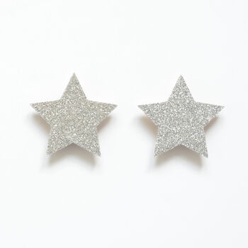 Two Pack Of Silver Glitter Star Hooks, 2 of 4