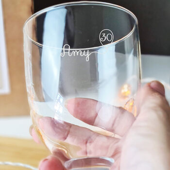Personalised 30th Birthday Gift Balloon Wine Glass, 3 of 6