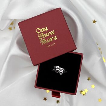 Sterling Silver Comedy And Tragedy Theatre Ring, 7 of 7