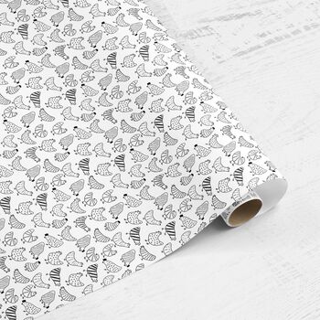 Chicken Wrapping Paper Roll Or Folded Mono, 3 of 4