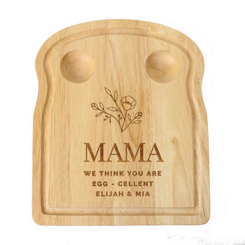 Personalised Floral Dippy Egg And Soldiers Toast Board, 7 of 7