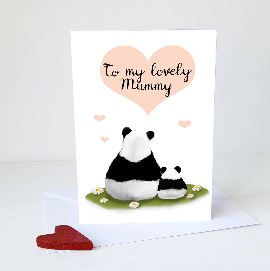 'my Lovely Mummy' Panda Mother's Day Card By Giddy Kipper ...