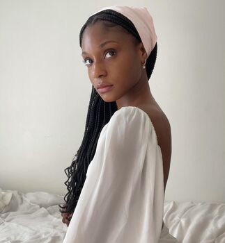 Silk Audrey Triangle Headscarf, 2 of 12