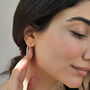 40mm Large Gold Plated Hoop Earrings With Crystals, thumbnail 3 of 6