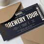 Gold Foil Brewery Tour Gift Custom Voucher Personalised, thumbnail 3 of 8