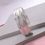 Sterling Silver Rippled Cuff Bangle, thumbnail 5 of 5