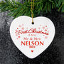 Personalised 'Our First Christmas' Heart Decoration, thumbnail 1 of 2