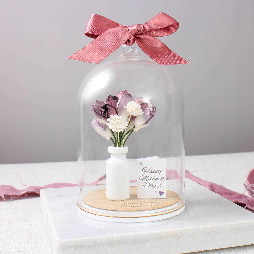 tulip vase glass dome by no ordinary gift