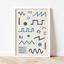 Synthesizer Waveform Print | Synth Music Poster, thumbnail 1 of 12