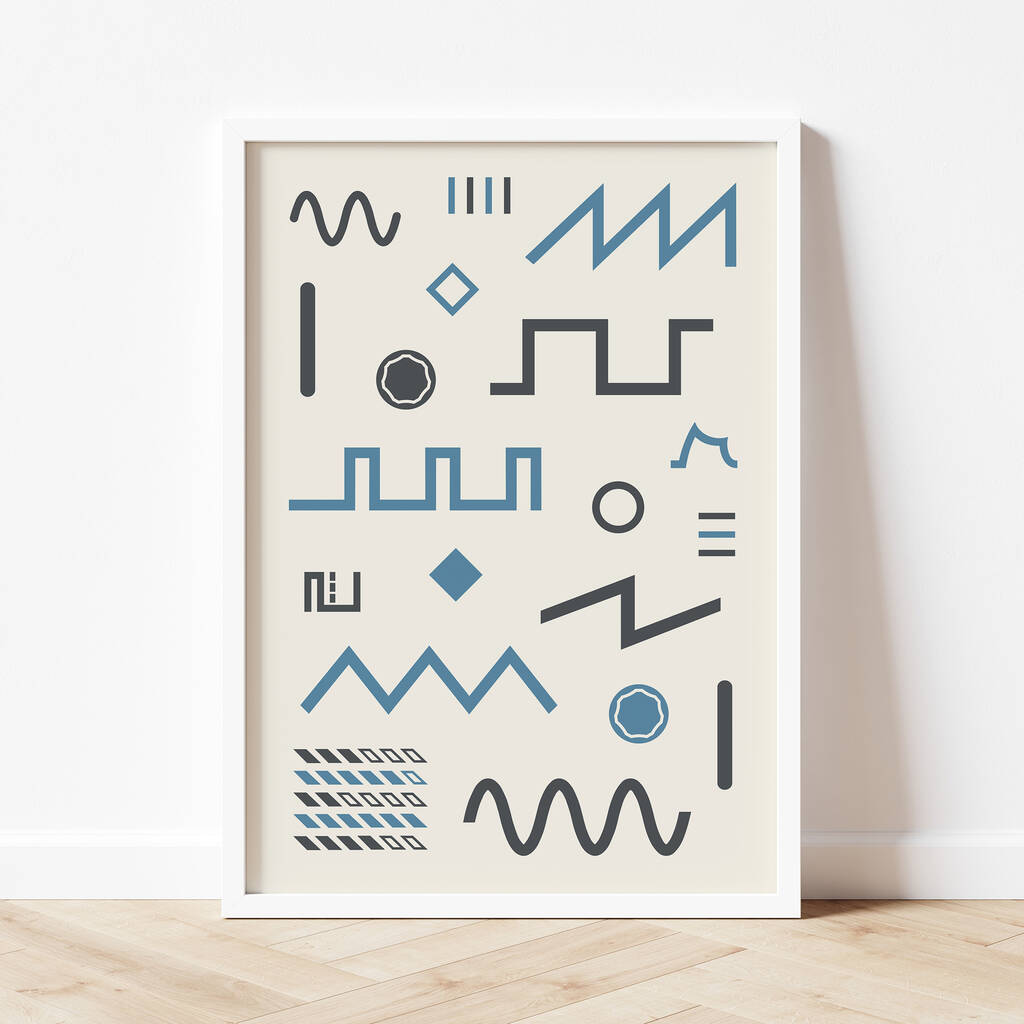 Synthesizer Waveform Print | Synth Music Poster, 1 of 12