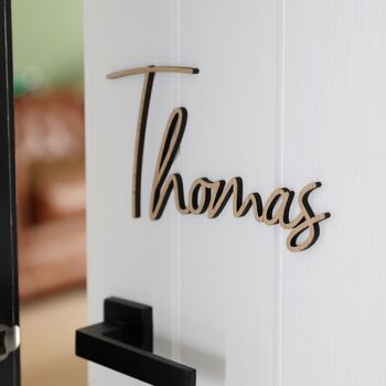 Personalised Wooden Name Sign, 2 of 5
