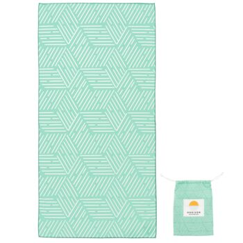 Ocean Teal Quick Dry Beach Towel 100% Recycled, 2 of 12