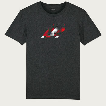 Downhill Ski Austria Grey Organic T Shirt, 3 of 6